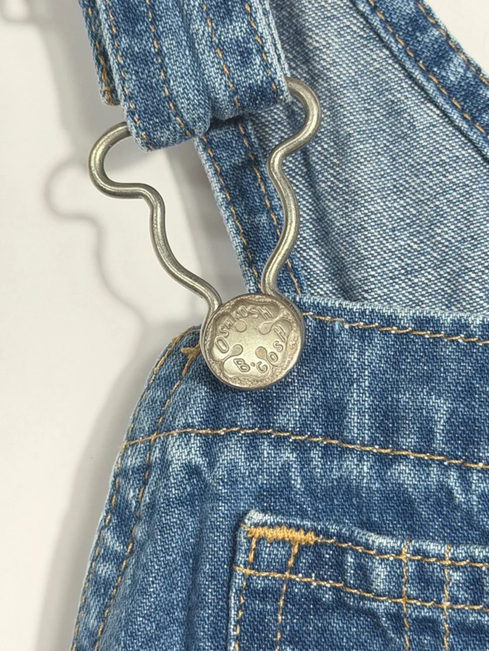 Vintage OshKosh B'Gosh Denim Bib Overalls 4T‎ Genuine Article 90s Girls